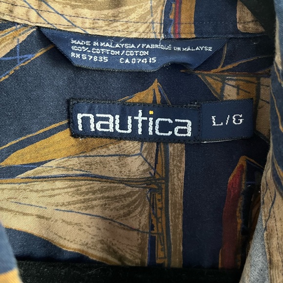 Vintage Sailboat Long Sleeve Button Down Shirt Large - Picture 4 of 12